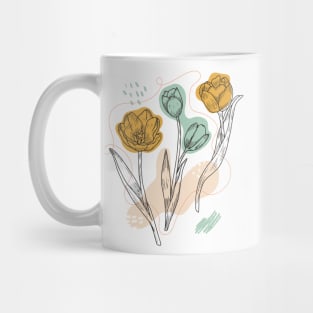 Tulip, flowers, floral design, plant, plants, floral shirt, blooming, flora Mug